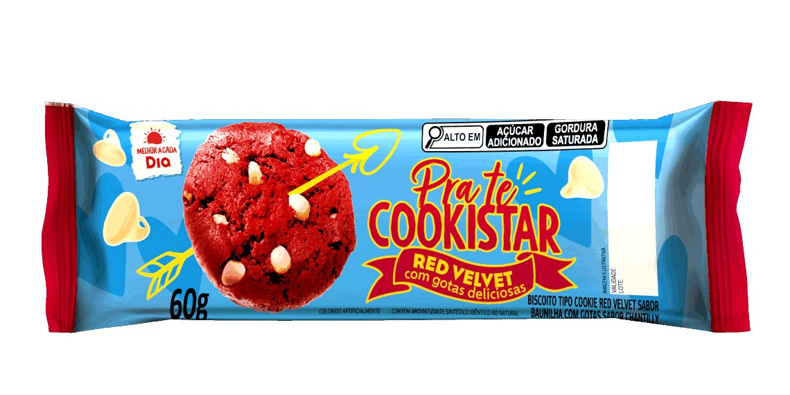 Cookies da marca própria do Dia Supermercados em destaque.